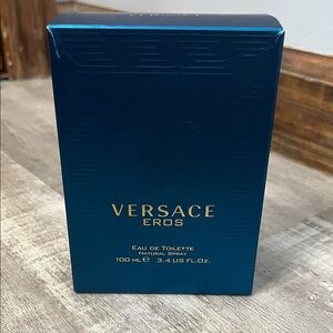 Versace Eros Eau de Toilette Teal and Gold Box